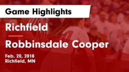 Richfield  vs Robbinsdale Cooper  Game Highlights - Feb. 20, 2018