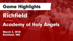 Richfield  vs Academy of Holy Angels  Game Highlights - March 3, 2018