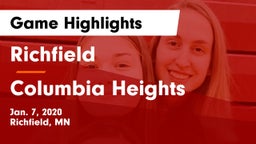 Richfield  vs Columbia Heights  Game Highlights - Jan. 7, 2020