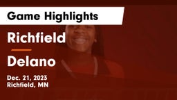 Richfield  vs Delano  Game Highlights - Dec. 21, 2023