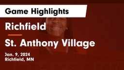 Richfield  vs St. Anthony Village  Game Highlights - Jan. 9, 2024