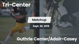 Matchup: Tri-Center vs. Guthrie Center/Adair-Casey 2019
