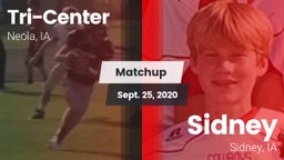 Matchup: Tri-Center vs. Sidney  2020