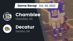 Recap: Chamblee  vs. Decatur  2022