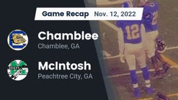 Recap: Chamblee  vs. McIntosh  2022