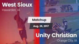 Matchup: West Sioux vs. Unity Christian  2017