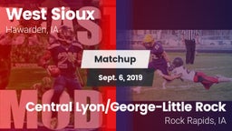 Matchup: West Sioux vs. Central Lyon/George-Little Rock  2019