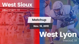 Matchup: West Sioux vs. West Lyon  2019