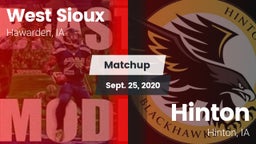Matchup: West Sioux vs. Hinton  2020