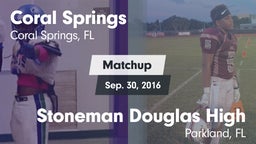 Matchup: Coral Springs vs. Stoneman Douglas High 2016