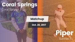 Matchup: Coral Springs vs. Piper  2017