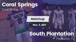 Matchup: Coral Springs vs. South Plantation  2017
