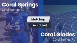 Matchup: Coral Springs vs. Coral Glades  2018