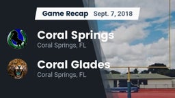 Recap: Coral Springs  vs. Coral Glades  2018