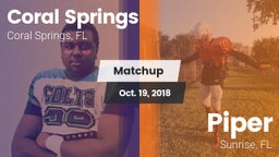 Matchup: Coral Springs vs. Piper  2018