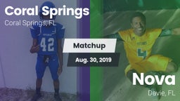 Matchup: Coral Springs vs. Nova  2019