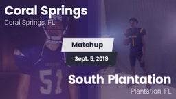 Matchup: Coral Springs vs. South Plantation  2019