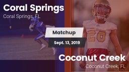 Matchup: Coral Springs vs. Coconut Creek  2019