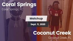 Matchup: Coral Springs vs. Coconut Creek  2020