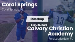 Matchup: Coral Springs vs. Calvary Christian Academy 2020