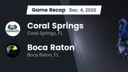 Recap: Coral Springs  vs. Boca Raton  2020