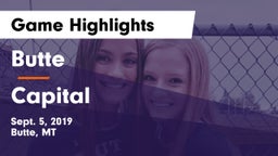 Butte  vs Capital  Game Highlights - Sept. 5, 2019