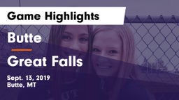 Butte  vs Great Falls  Game Highlights - Sept. 13, 2019
