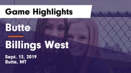 Butte  vs Billings West  Game Highlights - Sept. 13, 2019