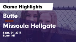 Butte  vs Missoula Hellgate  Game Highlights - Sept. 24, 2019