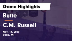 Butte  vs C.M. Russell  Game Highlights - Nov. 14, 2019