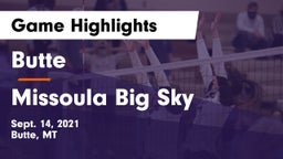 Butte  vs Missoula Big Sky  Game Highlights - Sept. 14, 2021