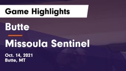 Butte  vs Missoula Sentinel  Game Highlights - Oct. 14, 2021
