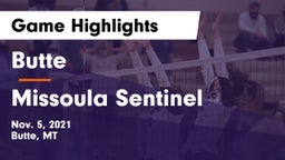 Butte  vs Missoula Sentinel  Game Highlights - Nov. 5, 2021