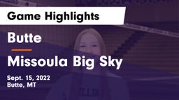 Butte  vs Missoula Big Sky  Game Highlights - Sept. 15, 2022