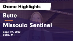 Butte  vs Missoula Sentinel  Game Highlights - Sept. 27, 2022