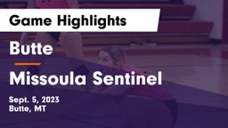 Butte  vs Missoula Sentinel  Game Highlights - Sept. 5, 2023