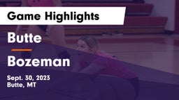 Butte  vs Bozeman  Game Highlights - Sept. 30, 2023