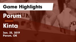 Porum  vs Kinta Game Highlights - Jan. 25, 2019