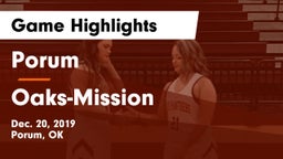 Porum  vs Oaks-Mission Game Highlights - Dec. 20, 2019