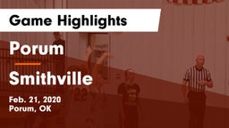 Porum  vs Smithville  Game Highlights - Feb. 21, 2020