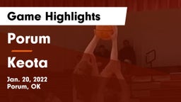 Porum  vs Keota  Game Highlights - Jan. 20, 2022