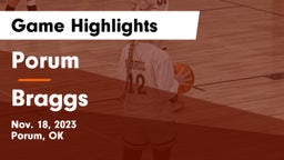 Porum  vs Braggs  Game Highlights - Nov. 18, 2023