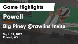 Powell  vs Big Piney @rawlins Invite Game Highlights - Sept. 13, 2019