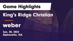 King's Ridge Christian  vs weber Game Highlights - Jan. 20, 2022