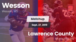 Matchup: Wesson vs. Lawrence County  2019