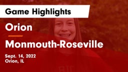 Orion  vs Monmouth-Roseville  Game Highlights - Sept. 14, 2022