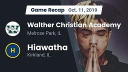Recap: Walther Christian Academy vs. Hiawatha  2019