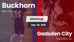 Matchup: Buckhorn vs. Gadsden City  2016