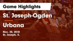 St. Joseph-Ogden  vs Urbana  Game Highlights - Nov. 20, 2018