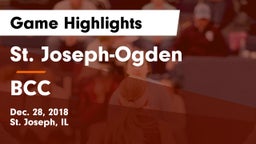 St. Joseph-Ogden  vs BCC Game Highlights - Dec. 28, 2018